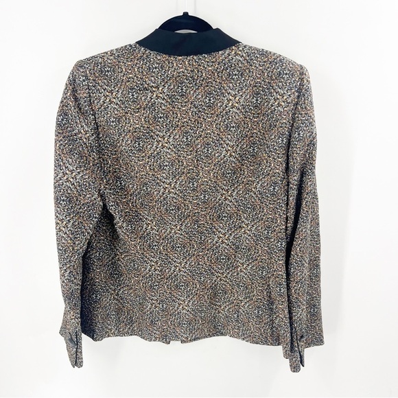 ✅ RENA LANGE BLAZER BLACK/BROWN SIZE 12 - Picture 6 of 6